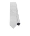 Tagliatore Patterned-jacquard Tie In White