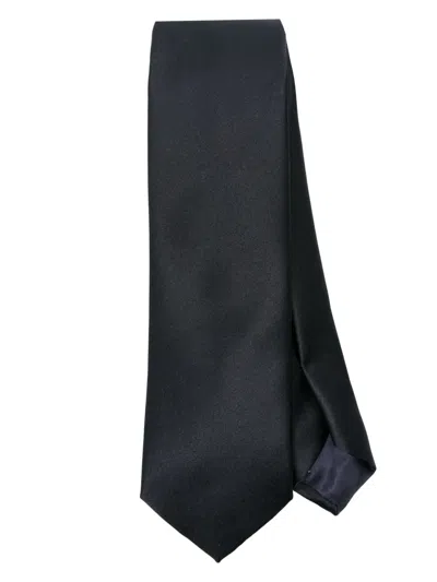 Tagliatore Pointed-tip Satin Tie In Blue