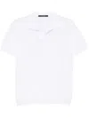 Tagliatore Knitted Polo Shirt In White