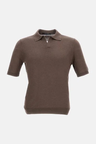Tagliatore Keith Brown Silk Polo