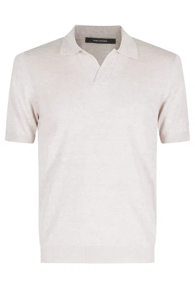 Tagliatore Polo Lino Cotone In Brown