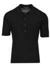 Shop Tagliatore Silk And Viscose Polo In Black