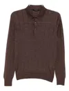 Tagliatore Polo Shirt In Brown