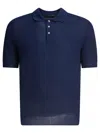 Tagliatore Collared Polo Shirt Short Sleeves In Blue