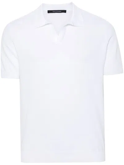 Tagliatore Keith Knitted Polo Shirt In White