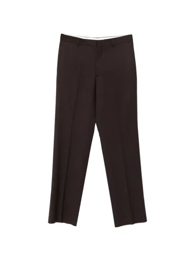 Tagliatore Pressed-crease Trousers In Brown