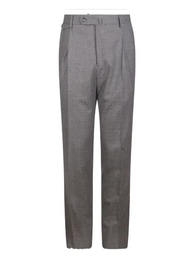 Tagliatore Pressed Crease Trousers In Gray