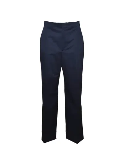 Tagliatore Pressed-crease Straight-leg Trousers In Blue
