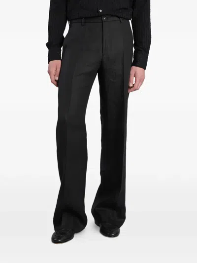 Tagliatore Pressed-crease Tailored Trousers In Black