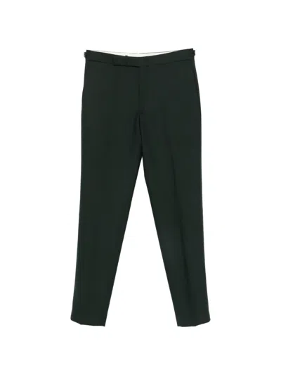 Tagliatore Pressed-crease Tailored Trousers In Green