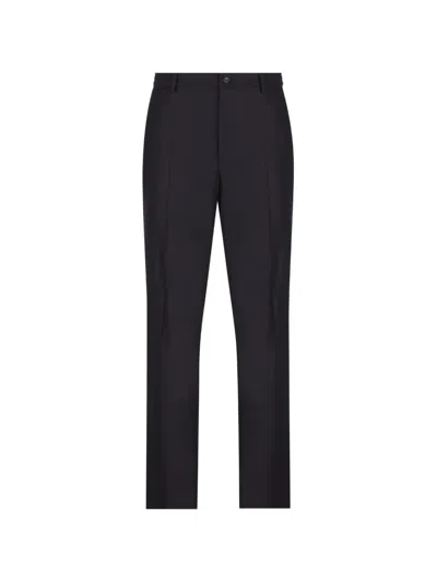 Tagliatore Pressed-crease Tailored Trousers In Blue