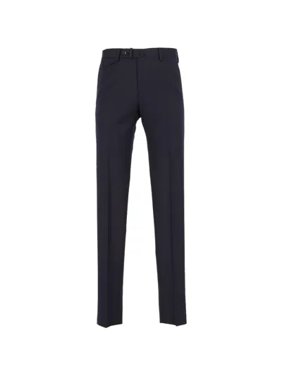 Tagliatore Pressed-crease Tailored Trousers In Blue