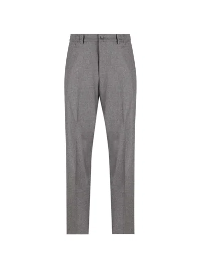 Tagliatore Pressed-crease Tailored Trousers In Gray