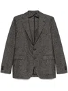 Tagliatore Prince Of Wales Check Blazer In Black