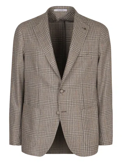 Tagliatore Monte Carlo Wool Buttoned Blazer In Nude
