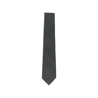Tagliatore Prince Of Wales Check Silk-wool Necktie In Gray