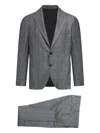 Tagliatore Prince Of Wales-check Suit In Gray