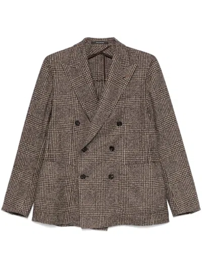 Tagliatore Prince Of Wales-pattern Blazer In Neutrals