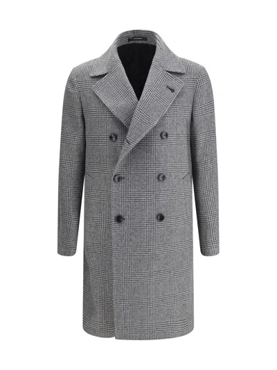 Tagliatore Prince Of Wales Print Coat In Multi