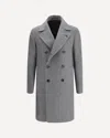 Tagliatore Prince Of Wales Print Coat In Gray