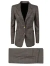 Tagliatore Prince Of Wales Suit In Gray