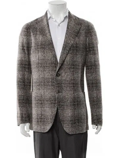 Pre-owned Tagliatore Printed Blazer W/ Tags In Neutral