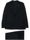 Tagliatore Black Suit In Virgin Wool With Single-breasted Jacket And Trousers