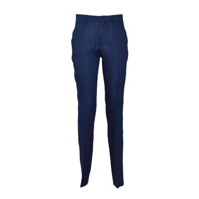 Tagliatore Psdla Pants In Blue Linen