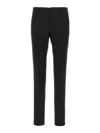 Tagliatore Linen Trousers In Black
