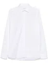 Tagliatore Refined White Smoking Shirt With Pintuck Detailing In White