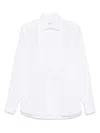 Tagliatore Refined White Smoking Shirt With Pintuck Detailing In White
