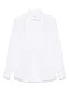 Tagliatore Refined White Smoking Shirt With Pintuck Detailing In White