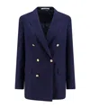 Tagliatore Tailored Double-breasted Jacket Gold Buttons In Black