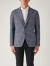Tagliatore Rev. Lancia Microfantasia Blazer In Blue