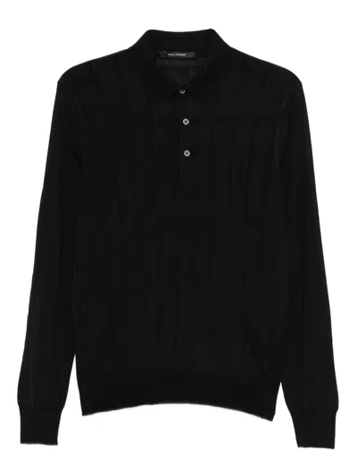 Tagliatore Rhys Polo Shirt In Black