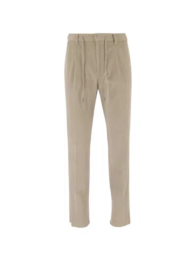 Tagliatore Ribbed Cotton-velvet Trousers In Multi