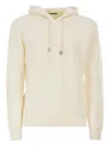 Tagliatore Ribbed Hooded Sweater In Neutral