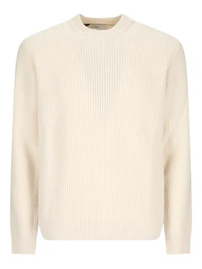 Tagliatore Ribbed-knit Jumper In Gray