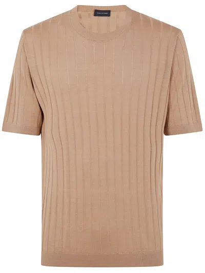TAGLIATORE TAGLIATORE RIBBED KNIT TEE SHIRT