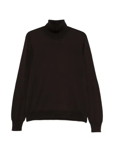 Tagliatore Roll-neck Long-sleeve Sweater In Black