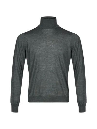 Tagliatore Roll-neck Sweater In Gray