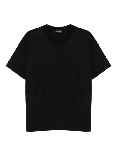 Tagliatore Short Sleeve V-neck T-shirt In Black