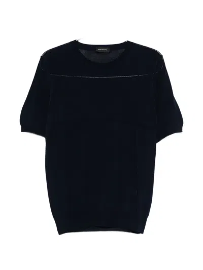 Tagliatore Round Neck T-shirt In Blue