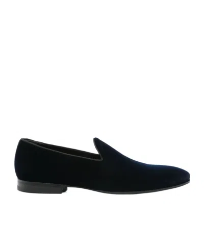 Tagliatore Round Toe Loafers In Blue