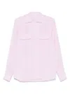 Tagliatore Pink Linen Shirt In Pink