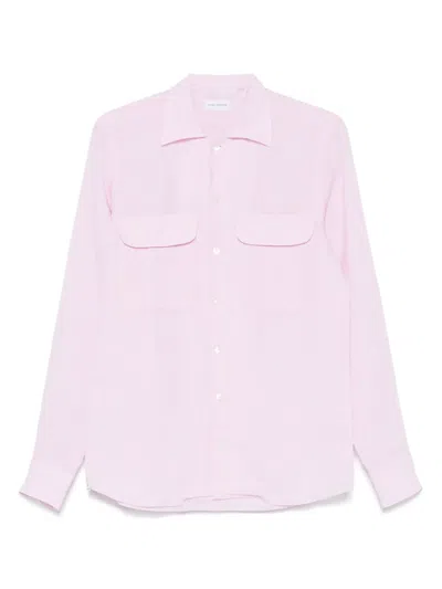 Tagliatore Pink Linen Shirt