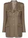Tagliatore Wool Double-breasted Jacket In Green