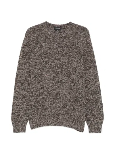 Tagliatore Salen Marl-knit Sweater In Gray