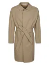 Tagliatore Trench Coat Belted Waist In Beige