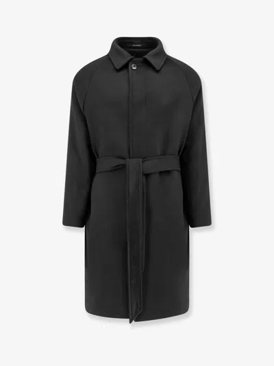 Tagliatore Salomon Unlined Vigin Wool Coat In Black